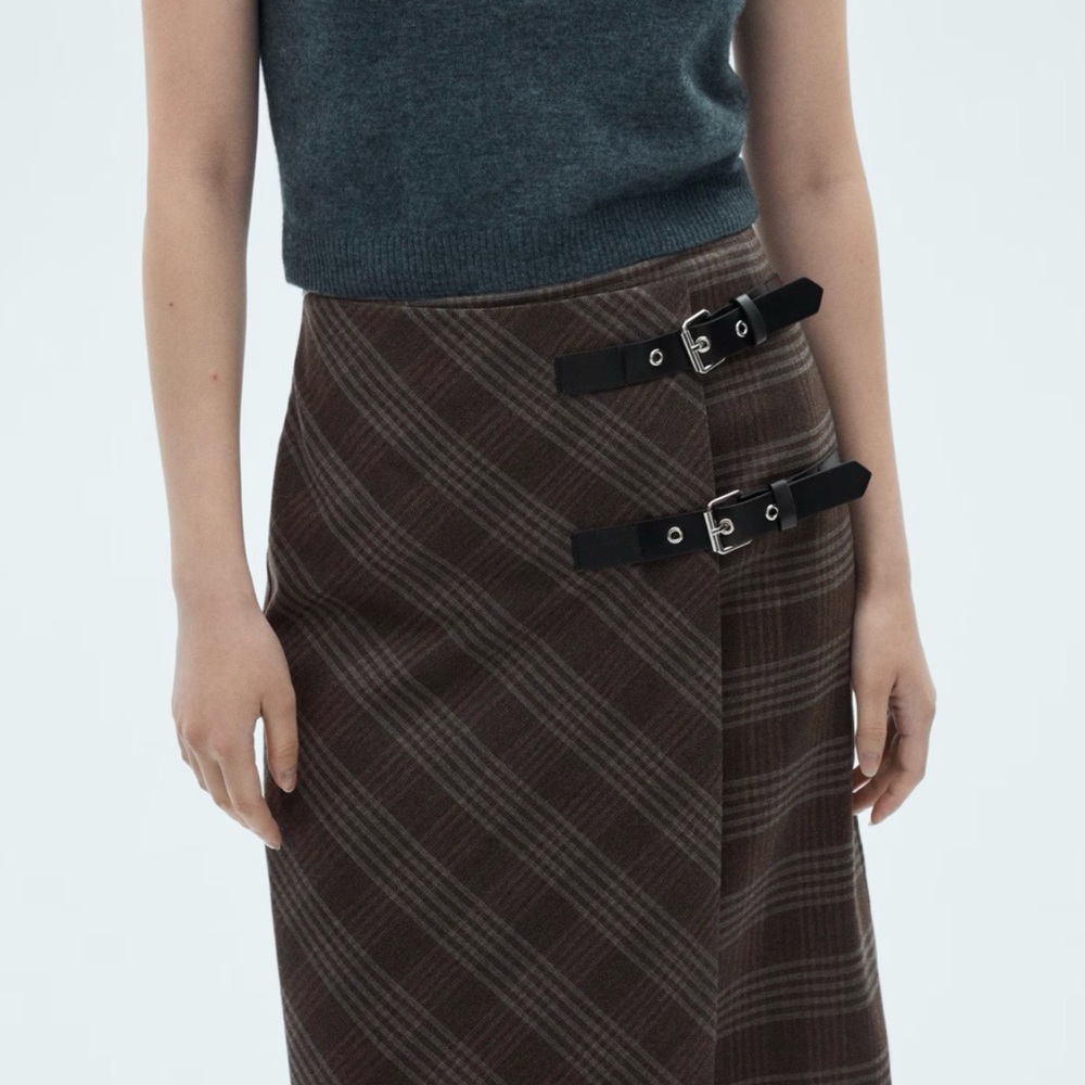Mango Brown Plaid Men's Bag